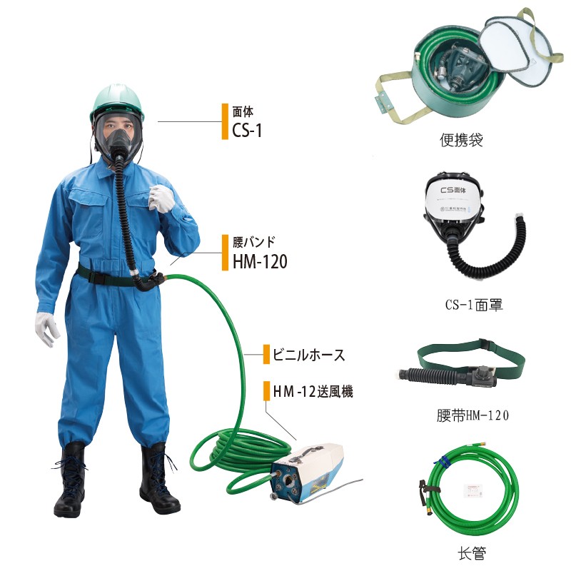 重松SV-1連續(xù)送風(fēng)式長管呼吸器面具圖片4