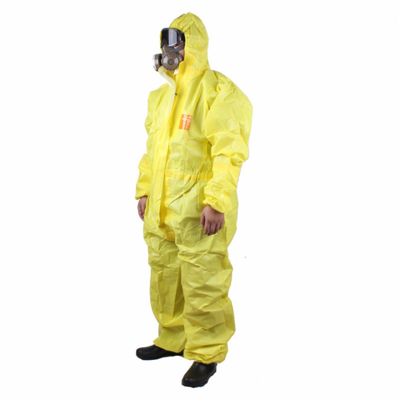 微護佳YE30-W-99-122-02 MC3000黃色雙袖雙褲腿帶腳套連體防化服圖片2