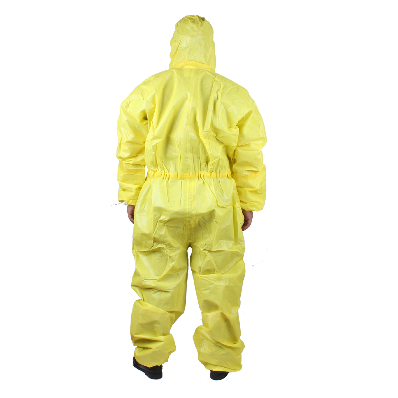 微護佳MC3000 YE30-W-99-111-02黃色雙袖連體防化服圖片3