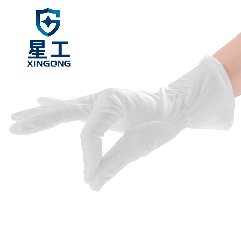 星工XGS-P8細(xì)纖維無(wú)塵禮儀勞保手套圖片2
