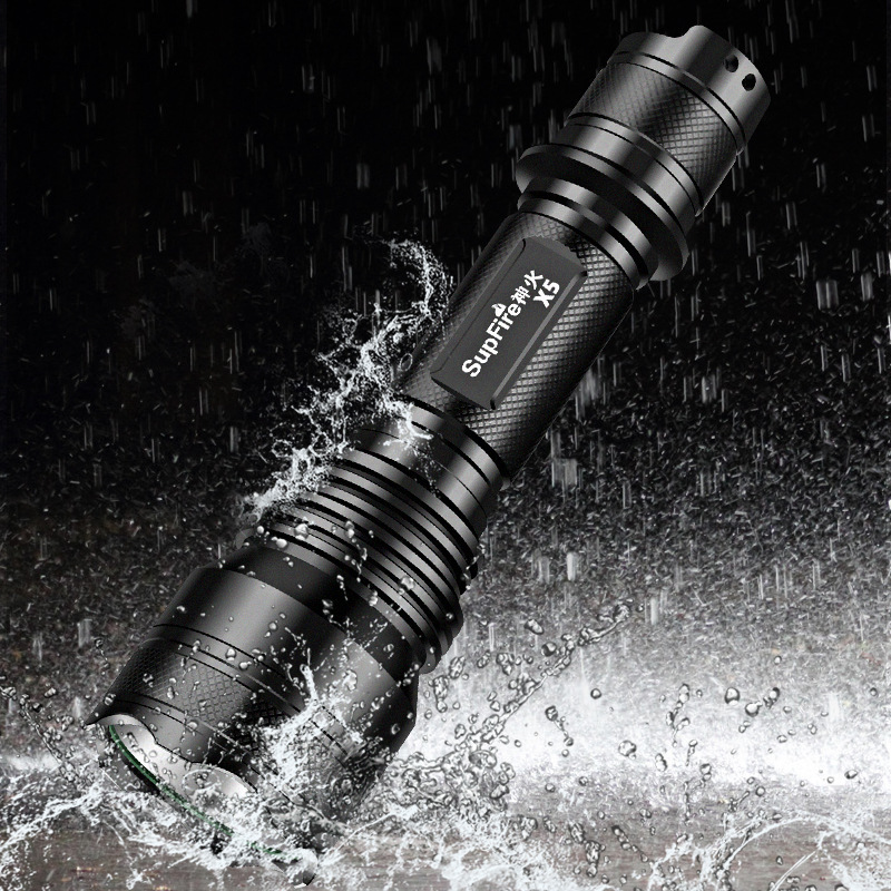 神火X5騎行防身防水強光手電筒圖片2