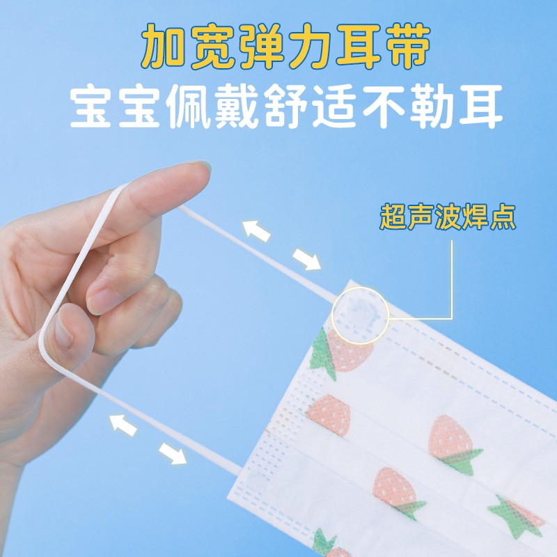 袋鼠滅菌一次性醫(yī)用外科兒童口罩圖片5