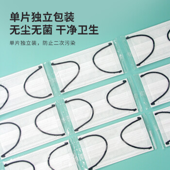 界面醫療黑色耳帶滅菌級一次性醫用外科口罩圖片4