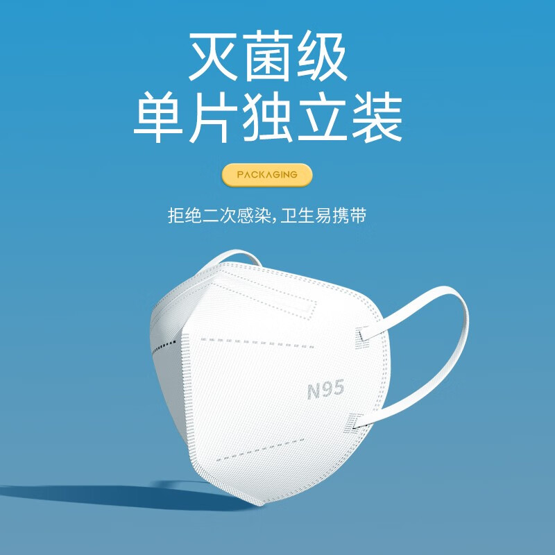 美仕康N95級白色一次性醫(yī)用防護口罩圖片1