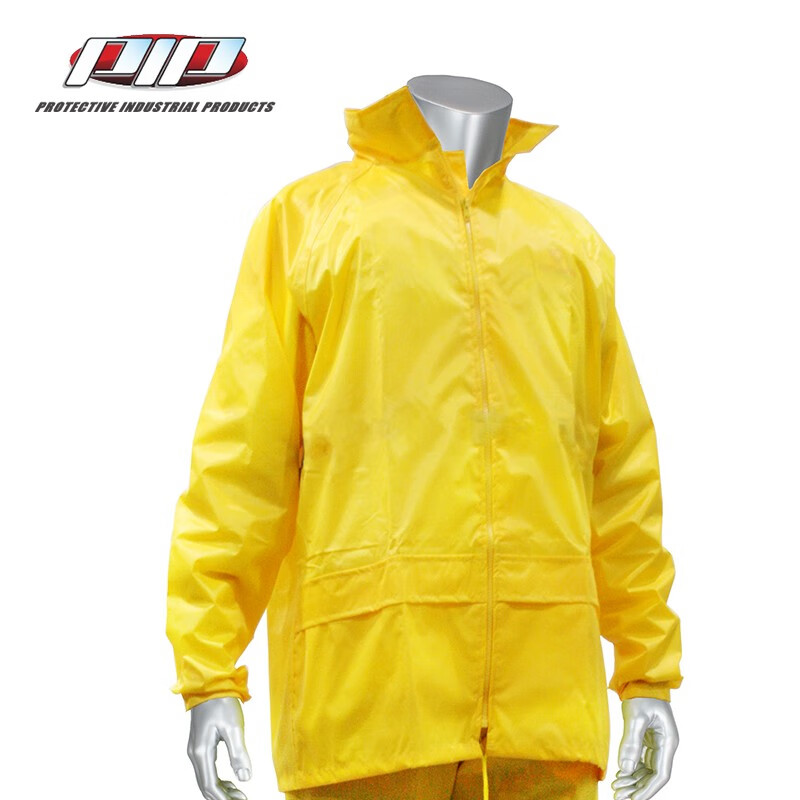 PIP IS400PVC-Y滌綸黃色分體式雨衣圖片1