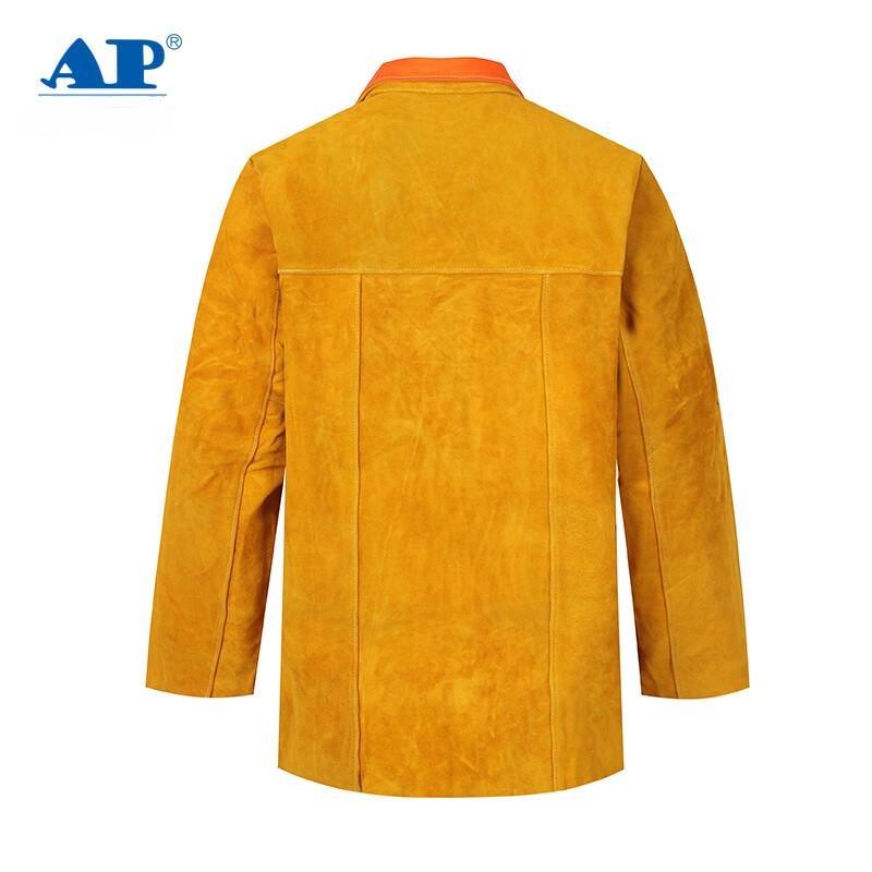 友盟AP-2130金黃色全皮焊工服上衣圖片2