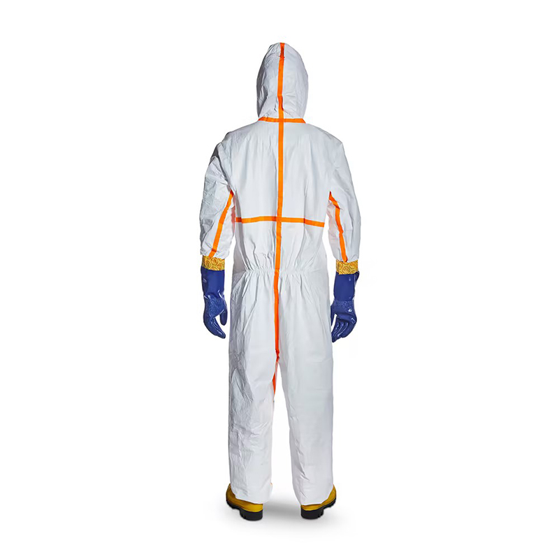 杜邦Tyvek800J TJ198TWHP防護(hù)服膠條連體C級(jí)防化服圖片1