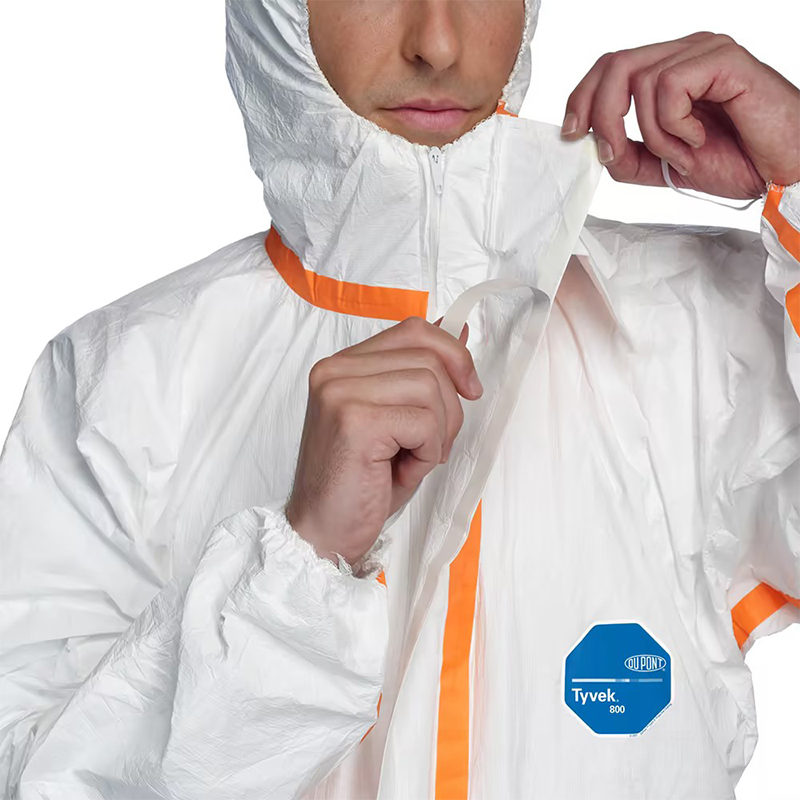 杜邦Tyvek800J TJ198TWHP防護(hù)服膠條連體C級(jí)防化服圖片4