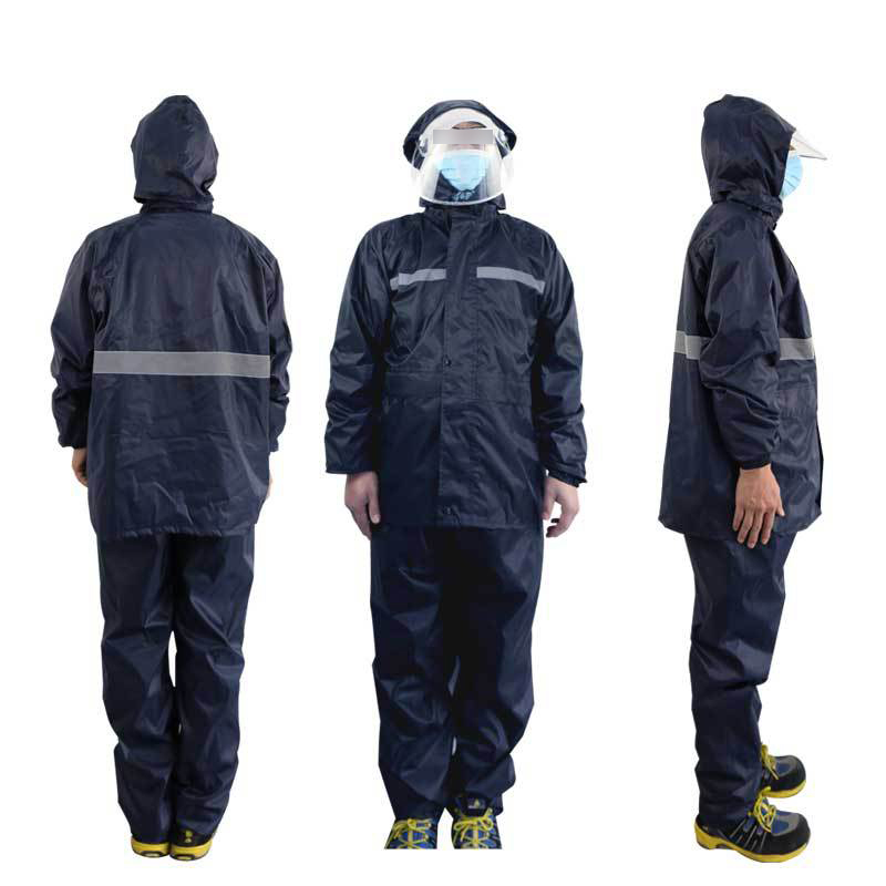漢盾HD-RAC003帶反光條雙層分體雨衣圖片2