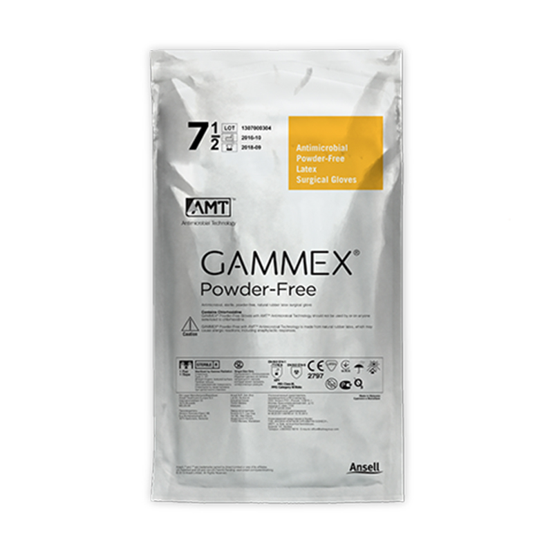 安思爾GAMMEX AMT 4156AMT無粉乳膠外科手套圖片2