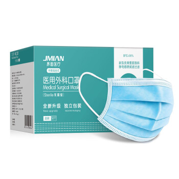 界面滅菌級藍色一次性醫用外科口罩