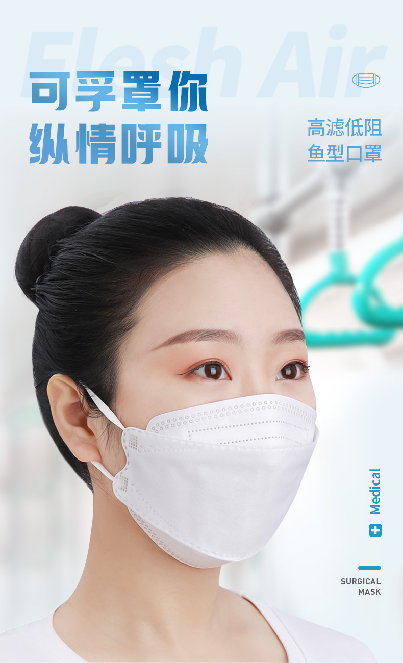 可孚KF-KZ-002魚(yú)型一次性kn95防塵口罩圖片1