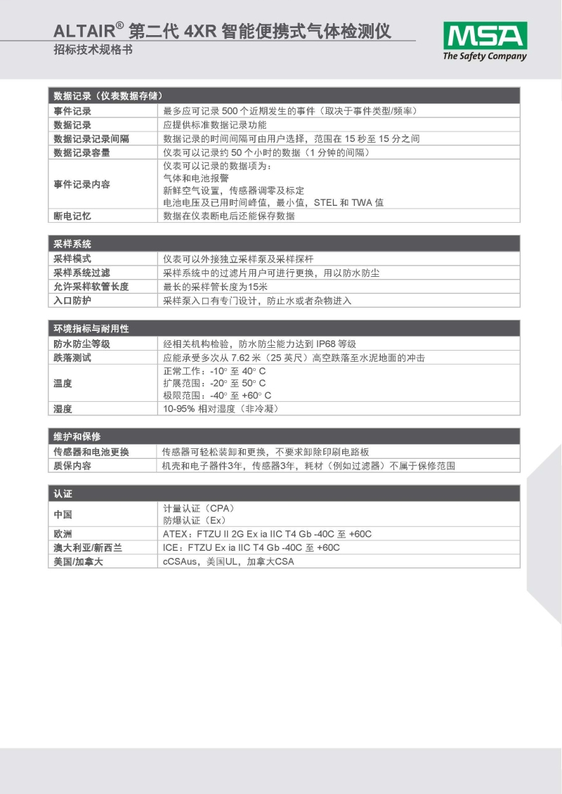 梅思安10196256（國產(chǎn)版）天鷹4XR藍(lán)牙版多種氣體檢測(cè)儀圖片20