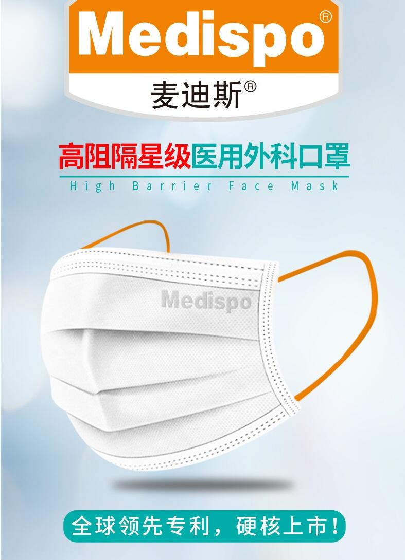 麥迪斯高阻隔五星防護醫(yī)用外科口罩圖片