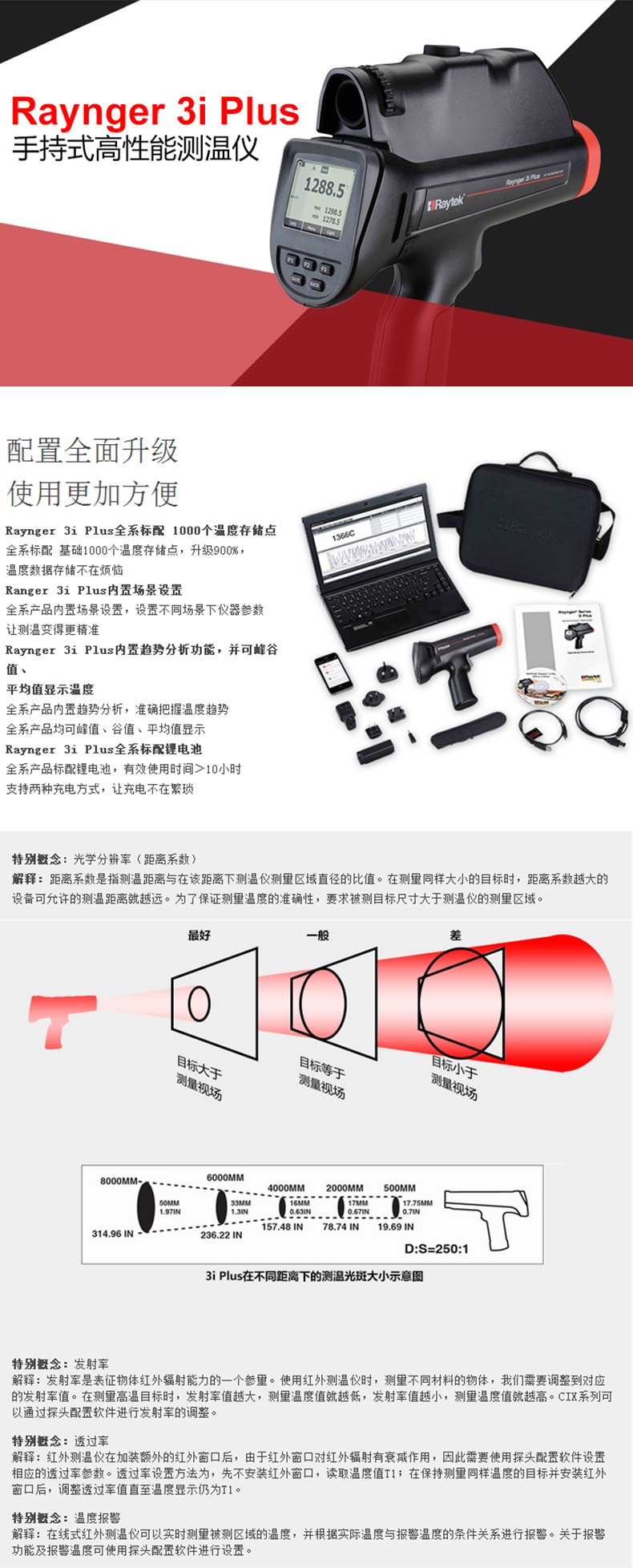 雷泰RAYR3I2ML3+瞄準(zhǔn)鏡雙激光瞄準(zhǔn)手持紅外測溫儀圖片