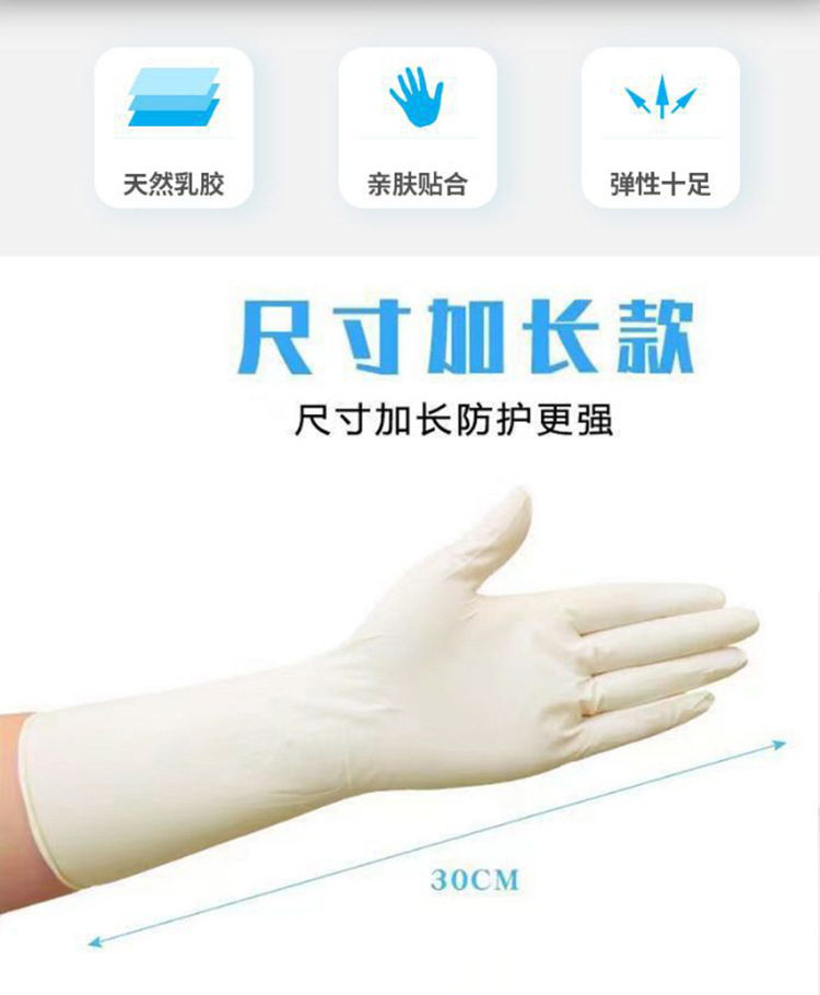 施睿康F890一次性無(wú)粉非滅菌橡膠檢查手套圖片2