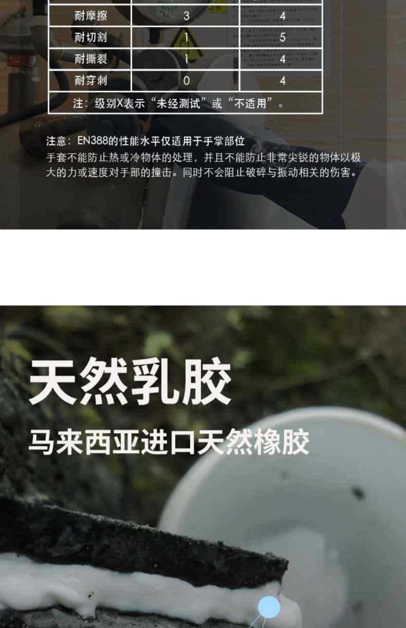 雪蓮20131OR橘色天然乳膠絨里鉆石紋工業防化手套4.jpg