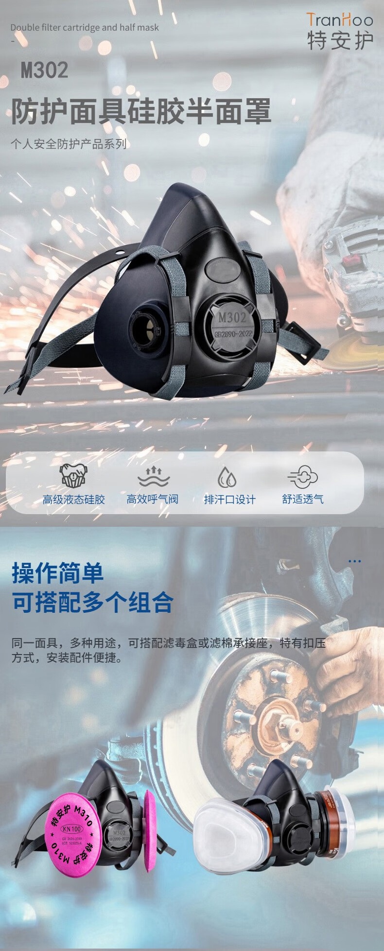 特安護M302防護面具雙罐硅膠半面罩1.jpg