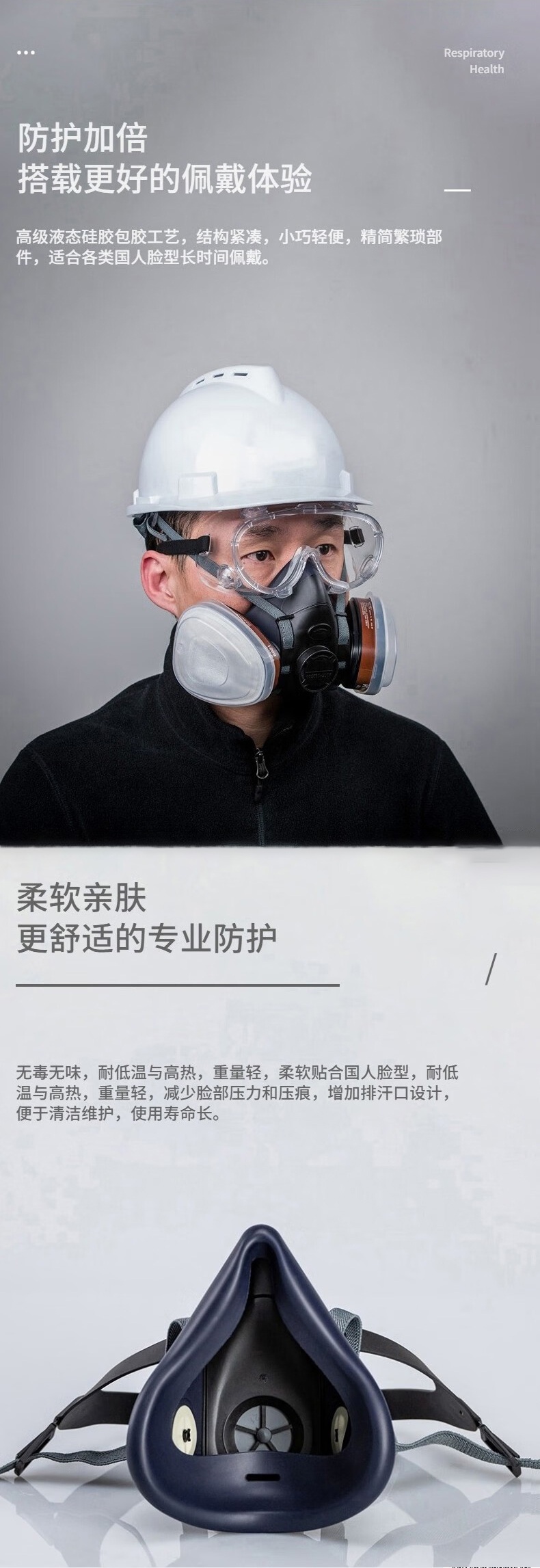 特安護M302防護面具雙罐硅膠半面罩2.jpg
