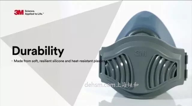 3M HF-50單濾盒硅膠半面罩耐熱塑料閥蓋，使用更長(zhǎng)久
